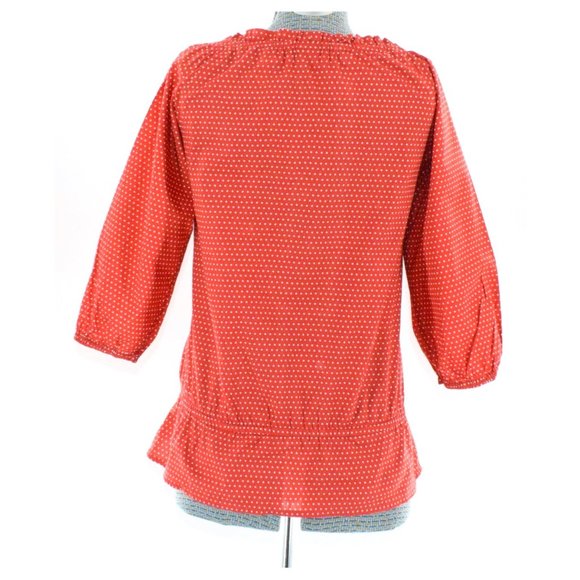 Cumar Italy Drop Waist Red Polka Dot Blouse M - Picture 2 of 8